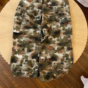 Levi's Women's Cargo Pants in Green Brown Camouflage